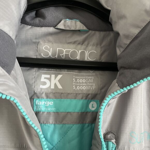 Surfanic Womens Sugar Comet Surftex Insulated Snow Ski Jacket, Gray/Teal- Large - Picture 5 of 12